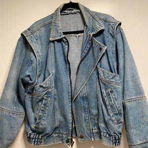 Vintage asymmetrical denim jacket